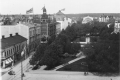 Från Rådhuset mot norr. Vasaskolan mitt i bilden